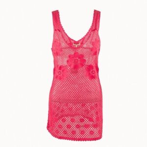 NWT floral crochet tank dress